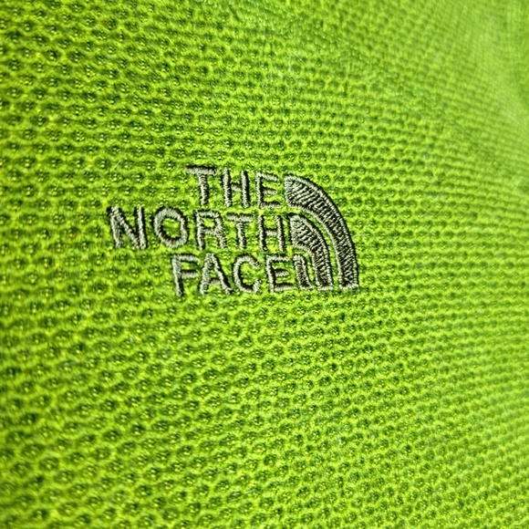 The North Face Jacket  Men 1/4 Zip Pullover Fleece Green Knit size L. #408 - Picture 2 of 6